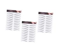 FRCOLOR 6d Waterproof Temporary Eyebrow Stickers 3pcs Black Natural Fake Brow Makeup Stickers for Wear and Water-resistant Use
