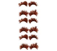 FRCOLOR 6pairs Cluster Lashes False Eyelashes for Halloween Dance Natural Odorless and Eco-friendly for Parties