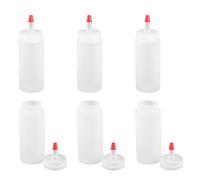 FRCOLOR 6pcs 120ml 4oz Ldpe Plastic Squeeze Bottles Glue Dispenser with Tip, High Temperature Resistance and Reusable, for Liquid Glue Application