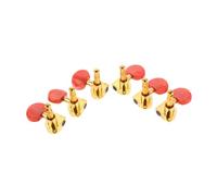 FRCOLOR 6pcs Acoustic Guitar Tuning Pegs Full Closed Machine Heads Oval Knob String Tuners Heavy Duty Replacement for Folk Guitar with Dustproof Sealed Design