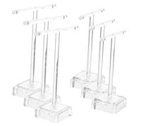 FRCOLOR 6Pcs Acrylic Earring Display Stand Holder Transparent Jewelry Organizer Compact Countertop Rack for Neatly Arranging and Storing Earrings at Home Store