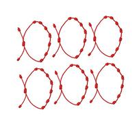 FRCOLOR 6Pcs Adjustable Red Rope Friendship Bracelet Handmade Braided Knots Vibrant Cord Jewelry for Women and Unique Special Occasions