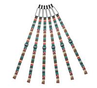 FRCOLOR 6pcs Adjustable Ukulele Strap Embroidered Shoulder Strap No Drill Clip for Boys and Girls Ukulele Vintage Guitar Instrument Accessory