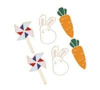 FRCOLOR 6pcs Adorable Carrot Brooch Pin for Women Girls Animal Shape Brooch Pin for Party Dress