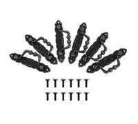 FRCOLOR 6pcs Antique Drawer Pulls European Style Zinc Alloy Handles Black | Smooth Surface, without Burrs, Elegant Simple Design, for Drawer and Dresser Home Decoration