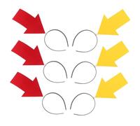 FRCOLOR 6pcs Arrow Headband Funny Birthday Hair Hoop Cosplay Hair Accessory for Party Photo Props Unique Red and Yellow Arrow Design for Women