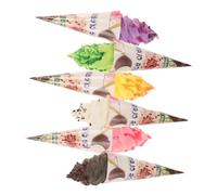 FRCOLOR 6PCS Artificial Ice Cream Cone Refrigerator Magnets Lightweight Faux Dessert Decorations for Metal Surfaces Fun Food Ornament for Cabinet Display and Shopping Mall Decor