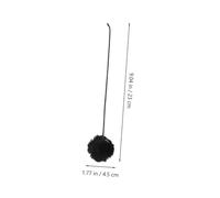 FRCOLOR 6pcs Black Cat Teasing Balls Indoor Hanging Chew for Cats Handmade Interactive Replacement Balls for Trees and Scratching Posts