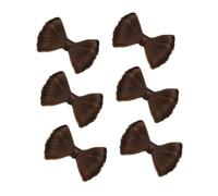 FRCOLOR 6pcs Bowknot Fake Hair Bun Clips for Women Hair Claws Hairpiece Accessories for Voluminous Messy Bun Styling Multi Occasion Use