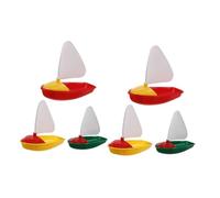 FRCOLOR 6pcs Boy Girl's Water Toys Plastic Sailboat Floating Boat Bath Toys for Toddlers Sailing Miniature Boat Boys and Girls Beach Fun Water Play
