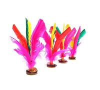 FRCOLOR 6pcs Chinese Jianzi Shuttlecock Outdoor Badminton Kicking Shuttlecock Boys and Girls Adults Random Colors