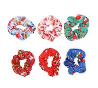 FRCOLOR 6pcs Christmas Hair Tie Christmas Hair Clips Accessories Head Band Xmas Hair Bands Scrunchie Hairpin Headband Hair Tie Coil Hair Ponytail Holder Hair Claw Clip Velvet Sequin Fabric