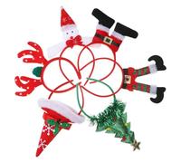 FRCOLOR 6pcs Christmas Headband Christmas Holiday Headband Reindeer Antler Hair Hoops