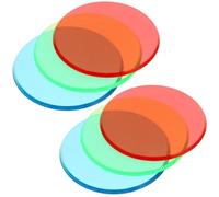 FRCOLOR 6pcs Colored Optical Light Filters Red Green Blue Physical Teaching Tools for Science Education Optics Instrument Correction Boards for Lighting and Experimental Use