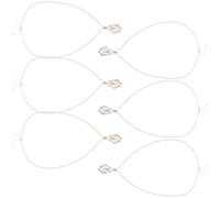 FRCOLOR 6pcs Crystal Holder Necklace Adjustable Link Chain with Durable Metal Cage for Raw Stone Pendants Elegant Accessory for Everyday Wear and Special Occasions