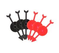FRCOLOR 6pcs DIY Plastic Game Arrows Turntable Indicators for Childrens Lottery Wheel and Prize Lightweight Black Red Pointers for Interactive Family Games and Teaching Activities