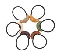 FRCOLOR 6pcs Elastic Hair Bands for Women Non Damage Ponytail Holders with Unique Geometric Design Soft Stretchy for Everyday and Sports Use