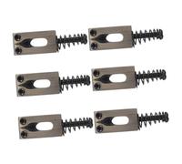 FRCOLOR 6pcs Electric Guitar Bridge Parts Saddle with Intonation Screws for Vintage Style Tone Stability Enhanced Sound Clarity and Comfortable Playability