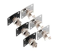 FRCOLOR 6pcs Electric Guitar Jack Plate Output Socket for Bass Audio Connector Replacement Sound Quick Instrument Change Compatible with Electric Guitars and Amplifiers