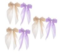 FRCOLOR 6pcs Elegant Hair Bow Clips for Women Big Bowknot Hair Decorations for Party Banquet