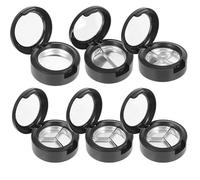 FRCOLOR 6pcs Empty Eyeshadow Cases Refillable Lipstick Boxes Makeup Organizer Box Travel Cosmetic Storage Containers Mixed Style