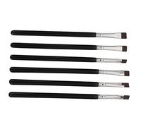 FRCOLOR 6pcs Eyeliner Brush Set Fine Flat Makeup Brushes for Eye Makeup for Eyebrow and Eyeliner Application for Professional and Travel Use
