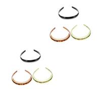 FRCOLOR 6pcs Fashion Teeth Comb Headbands for Ladies Women Girls Hair Styling Accessories Fine Hair Sports Headwear Non-slip Design