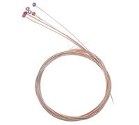 FRCOLOR 6pcs Folk Guitar Replacement Strings Phosphor Acoustic Guitar Strings with Standard Tension Material for Clear Sound and Comfortable Play