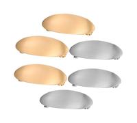 FRCOLOR 6pcs French Hair Clips for Women Oval Metal Barrettes in Gold Silver Elegant Accessories for Weddings Parties Everyday Use Durable Non Slip Design for Thick Hair