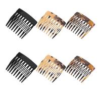 FRCOLOR 6pcs French Side Comb Small Static Comb Acetate Hair Insert for Women Girls Bun Chignon Styling Accessories