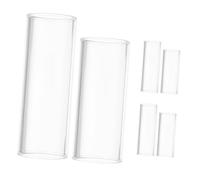 FRCOLOR 6pcs Glass Guitar Lightweight Finger Slides for Jazz Blues Country Playing Ergonomic Wear Resistant Guitar Accessories for Extended Sessions