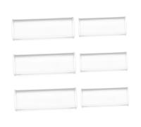 FRCOLOR 6pcs Glass Guitar Slide Bars Wear-resistant Finger Sliders Lightweight Clear for Blues Jazz Rock Live Performance Precision Control