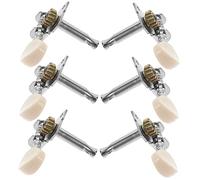 FRCOLOR 6pcs Guitar Tuning Pegs for Acoustic Guitars, Practical and Lightweight Steel and Abs Tuner Keys, Improve Sound Quality for Personal Use and Performing