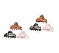 FRCOLOR 6pcs Hair Claws for Girls Acrylic Hair Claw Clips Ponytail Holders Styling Accessories for Women