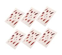 FRCOLOR 6pcs Halloween Zombie Stickers Realistic Fake Scar Makeup Wound Stickers for Vampire Party Theater