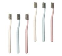 FRCOLOR 6Pcs Hard Bristle Tooth Cleaning Tools Ergonomic Design for Deep Oral Care Non Slip Handle for Comfortable Grip for Family Travel Use Teeth Stains