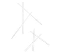 FRCOLOR 6Pcs High Temperature Resistant Glass Stirring Rod Set, Solid Borosilicate Glass Mixing Sticks for Laboratory and Cocktail Use, Includes 3X20Cm and 3X10Cm Rods for Precise Stirring