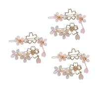 FRCOLOR 6pcs Japanese Cherry Pin Flower Clips for Women Floral Hair Accessories