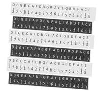 FRCOLOR 6pcs Key Kalimba Note Labels White Black with High-tack Adhesive for Beginner Thumb Piano Musical Scale Stickers for Smooth Playing and Easy Note Identification