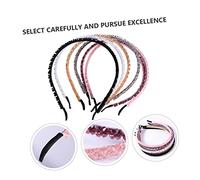 FRCOLOR 6pcs Knitted Headband Sparkly Hair Accessories Non-slip Rhinestone Hair Accessory Crystal Headband for Women