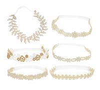 FRCOLOR 6Pcs Lace Headbands with Flower Design Beautiful Hair Accessories for Photoshoots Parties and