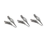 FRCOLOR 6pcs Large Clips Hair Jewelry Rhinestone Hairpin Women Fashion Hairpin