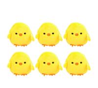 FRCOLOR 6Pcs Little Yellow Chicken Coin Purses Plush Zipper Wallets Cute Easter Change Purse for Women Girls Portable Small Wallets