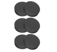 FRCOLOR 6pcs Matte Ice Hockey Practice Puck for Drills and Skating Training | Rubber PVC Build, Black Finish, Reduces Rebound, for Teams in Ice Hockey Practice