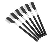 FRCOLOR 6pcs Metal Eyelash Comb with Fine Steel Teeth Lash and Brow Separator Tool for Precise Grooming and Mascara Clump Removal Portable Straight Handle for Professional and Personal Use