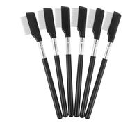 FRCOLOR 6pcs Metal Eyelash Comb with Fine Teeth for Clump Lash Defining and Brow Grooming Easy to Clean Reusable Lash Separator Tool for Professional and Personal Makeup Use