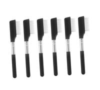 FRCOLOR 6pcs Metal Lash Comb with Sturdy Steel Teeth Precision Eyelash Separator for Fine Lash Definition and Gentle Grooming Reusable Makeup Tool