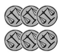 FRCOLOR 6pcs Metal Scale Justice Lawyer Brooch Fade-resistant Lapel Pins for Men Women Plated Collar Accessories for Lawyers Judges Law Students Graduation