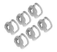FRCOLOR 6pcs Metal Single Tooth Grill Caps for Men Hip Hop Teeth Jewelry Copper Fade-resistant Silver Plated Cover Comfortable Party Decoration Accessories