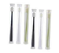 FRCOLOR 6Pcs Micro Nano Manual Toothbrush with Ultra Fine Bristles for Deep Cleaning Gentle Gums for Travel Home Use and Sensitive Teeth Care